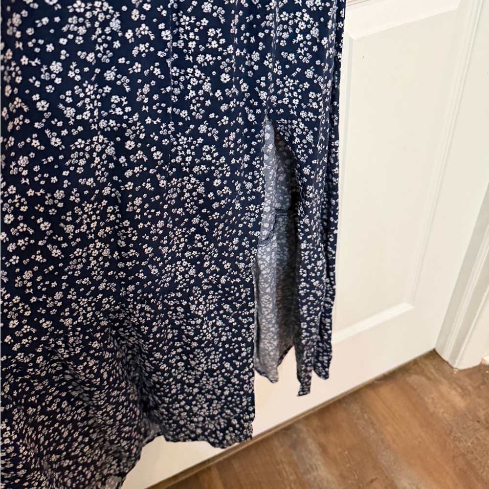 HOLLISTER channeled‎ bodice midi dress floral print XS - Picture 5 of 9